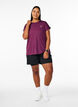 Effen gekleurd T-shirt voor sporten, Paars, Model image number 1