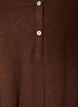 T-shirt met lange mouwen, V-hals en knopen, Bruin, Packshot image number 2