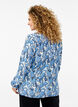 Blouse met lange mouwen, print en V-hals, Vanille, Model image number 2
