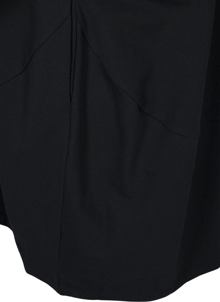 Katoenen jurk met ballon pasvorm, Zwart, Packshot image number 4