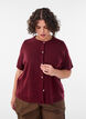 Gebreid vest met korte mouwen, Rood, Model image number 0