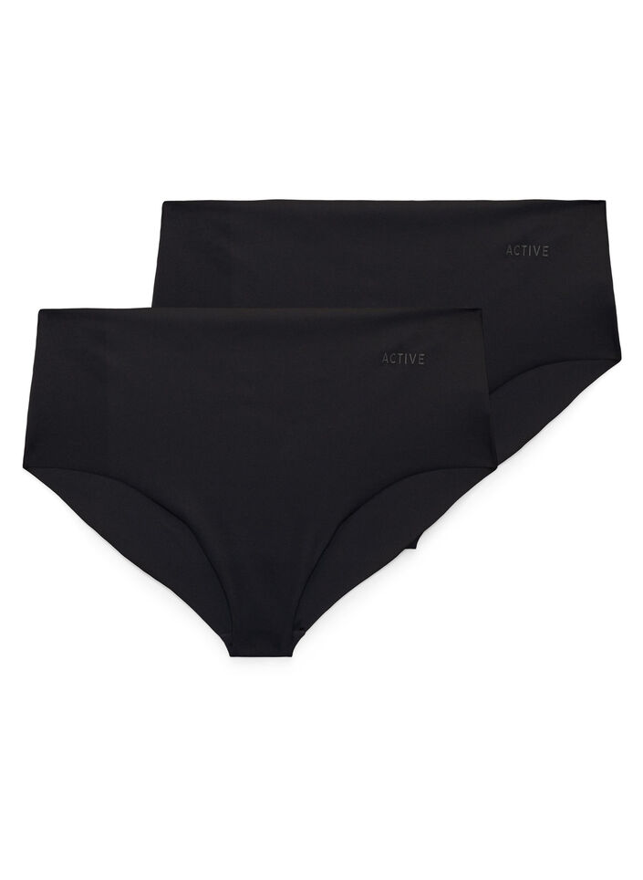 2-pack onzichtbare brief training panties, Black, Packshot