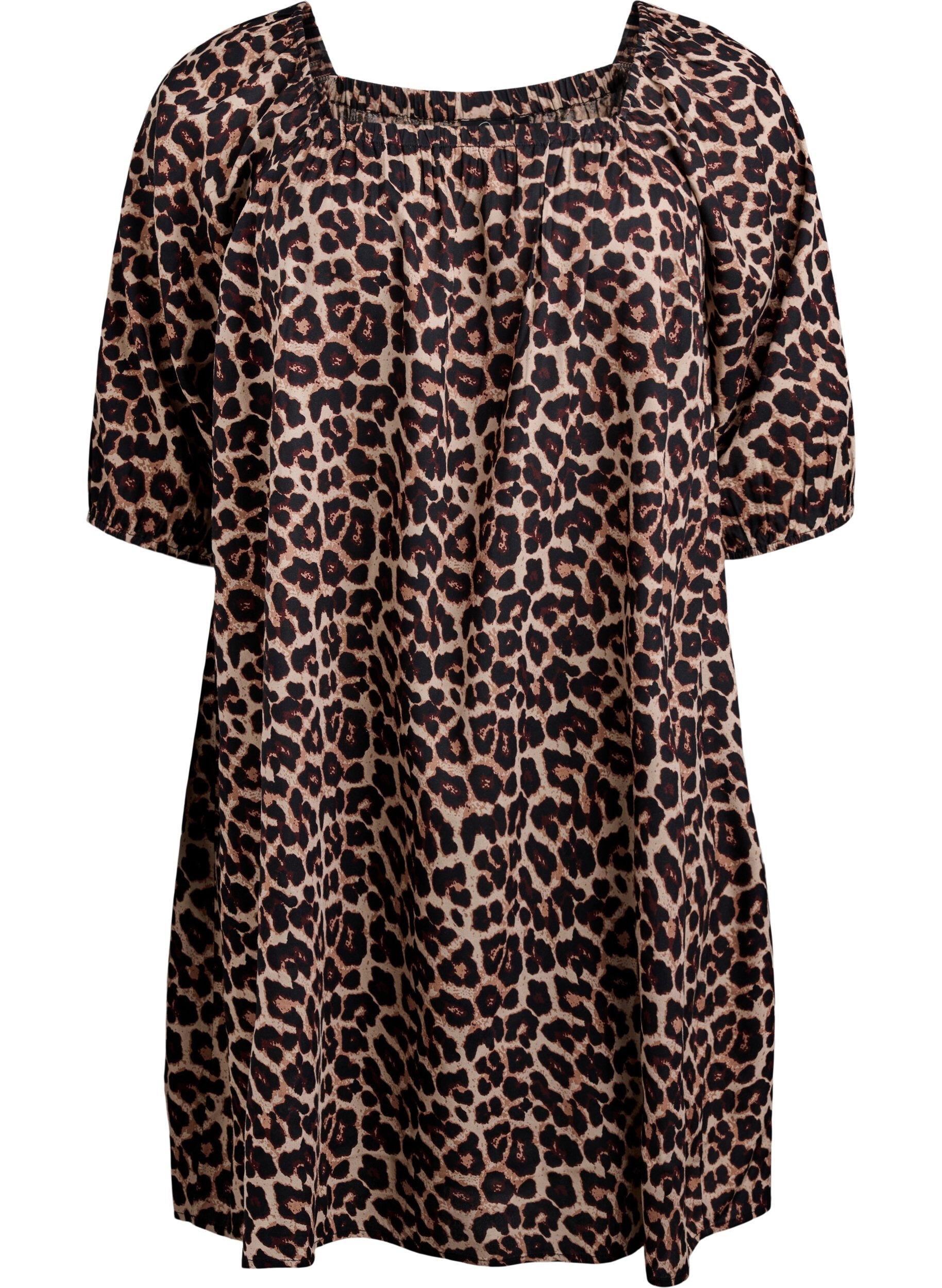 ZizziRobe de plage en viscose avec un imprim&eacute;, Beige, Packshot image number 0