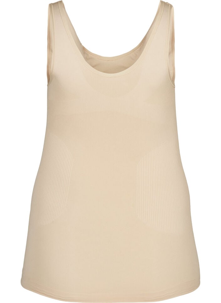 Shapewear top met brede bandjes, Nude, Packshot