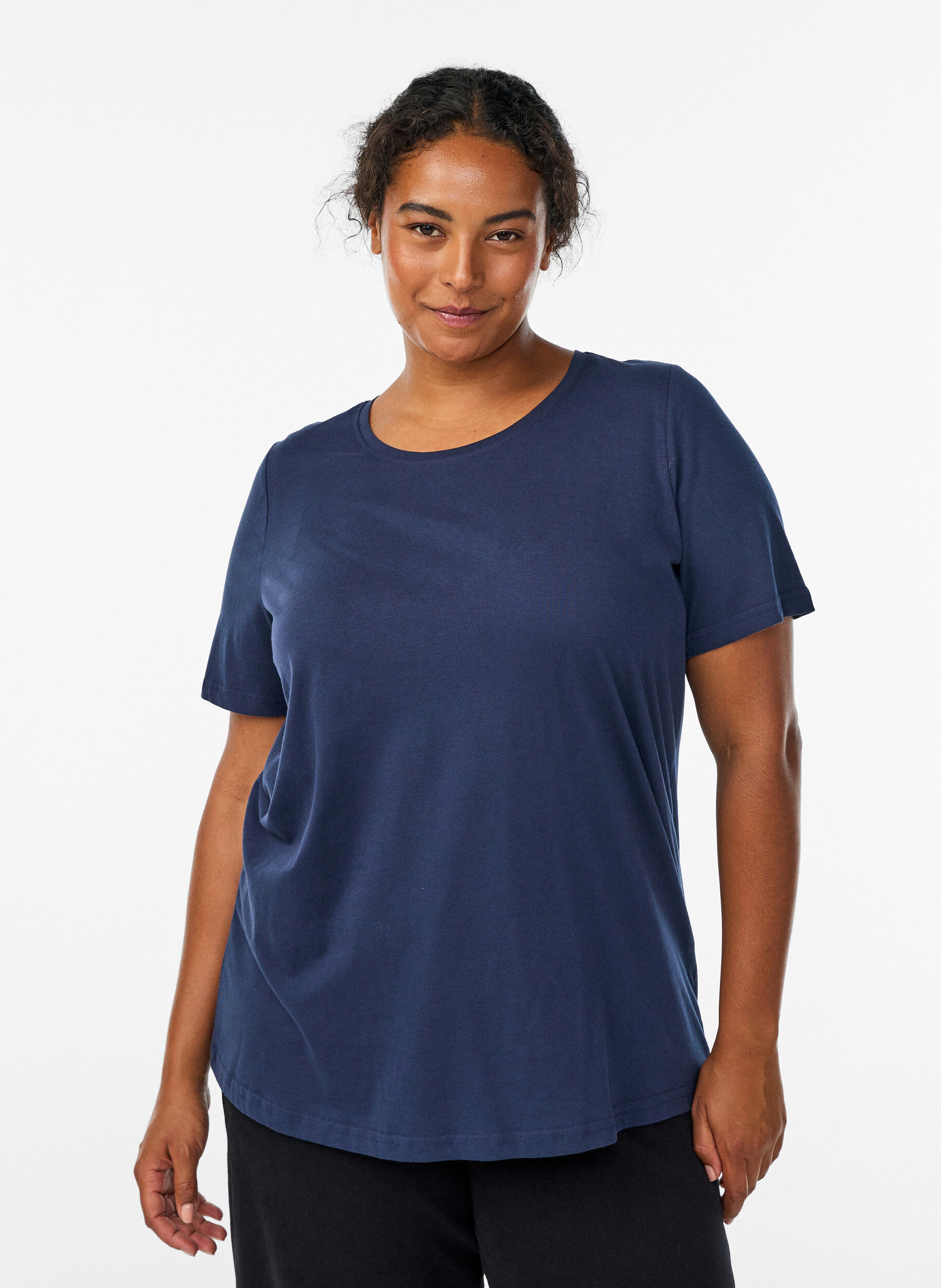ZizziT-shirt met print, Blauw, Model image number 0