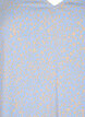 V-hals blouse van viscose met print, Blauw, Packshot image number 2