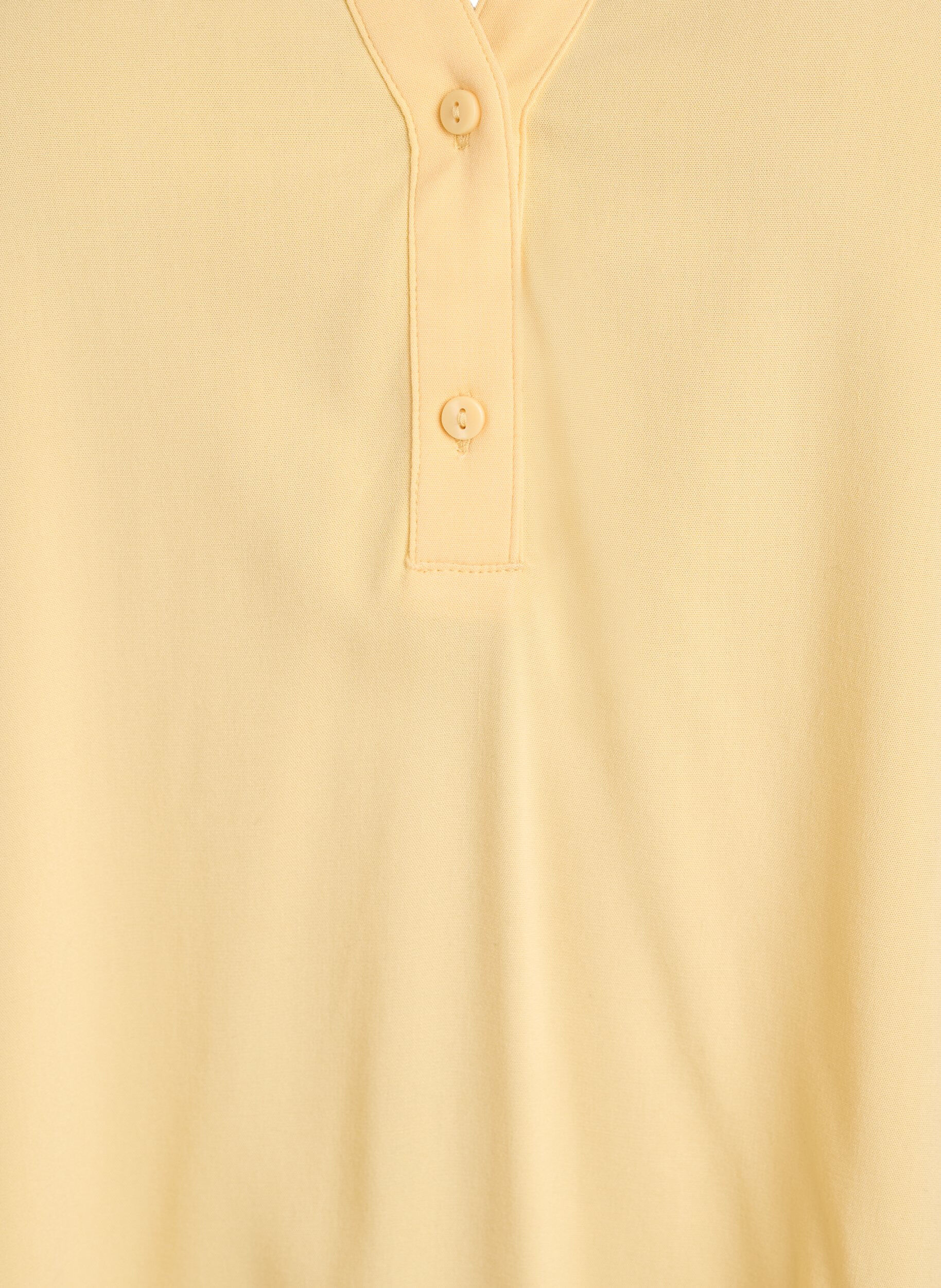 Zizzi Chemisier en viscose sans manches, Jaune clair, Packshot image number 2