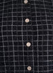 Korte bouclé blazer met ruitjes en ronde hals, Zwart, Packshot image number 2