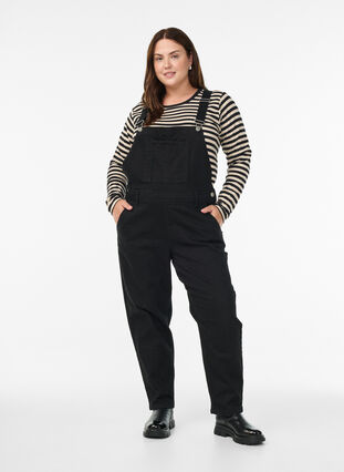 ZizziDenim overalls, Black, Model image number 0