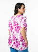 T-shirt met bloemenprint, Roze, Model image number 2