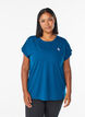 Effen gekleurd trainingsshirt, Blauw, Model image number 0