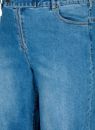 ZizziCropped jeans met flare, Blue denim, Packshot image number 2