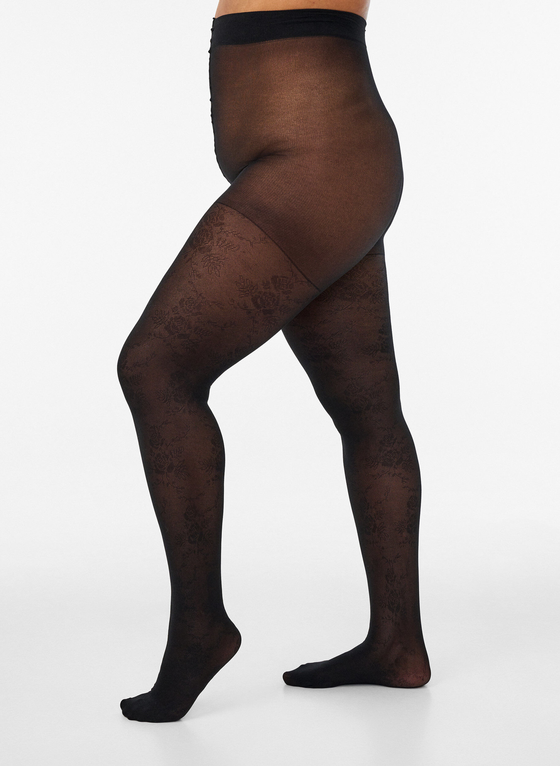 Panties met bloemenpatroon 30 denier