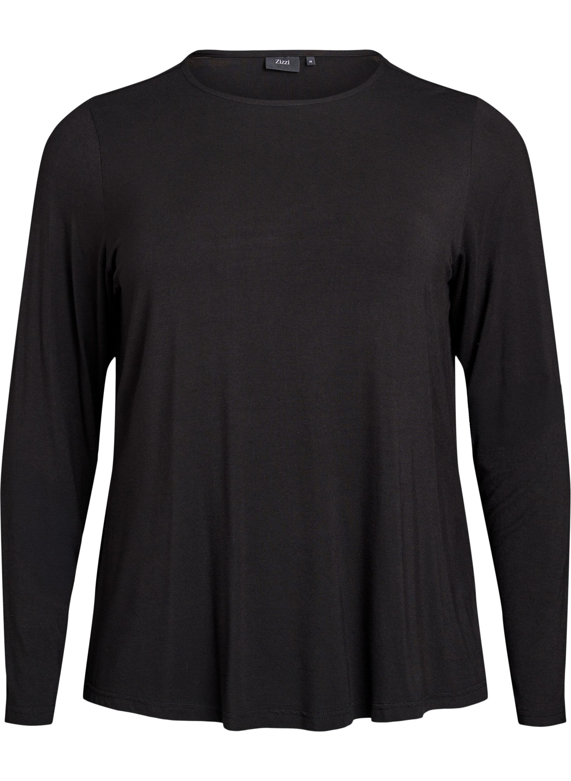 Blouse met lange mouwen in een effen kleur