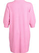 Gebreide jurk met 3/4 mouwen en een ronde hals, B. Pink White Mel., Packshot image number 1