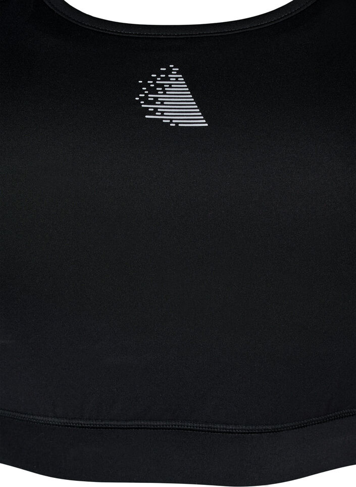 Sportbeha met voorzak, Black, Packshot