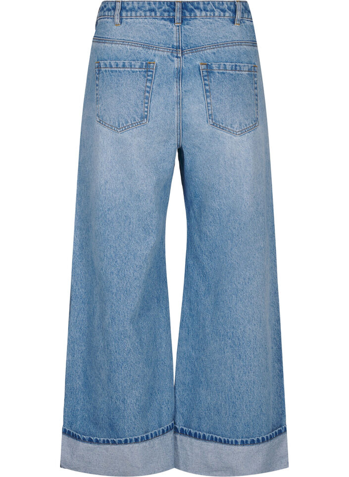 Wijde jeans met omgeslagen pijpen, L.B.Denim, Packshot