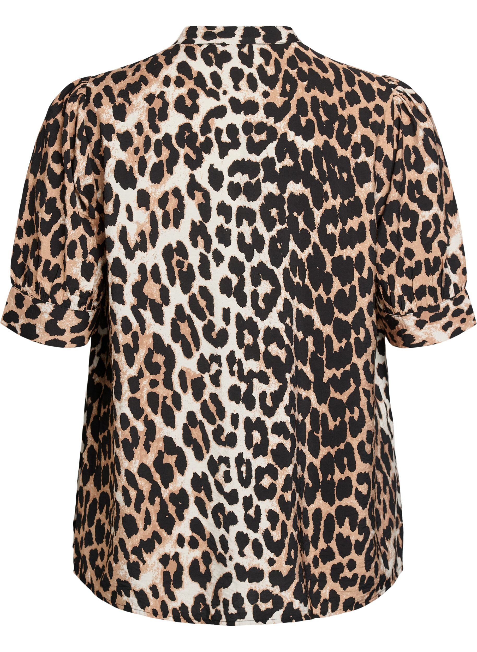 ZizziBlouse met patroon en 1/2 mouwen, Bruin, Packshot image number 1