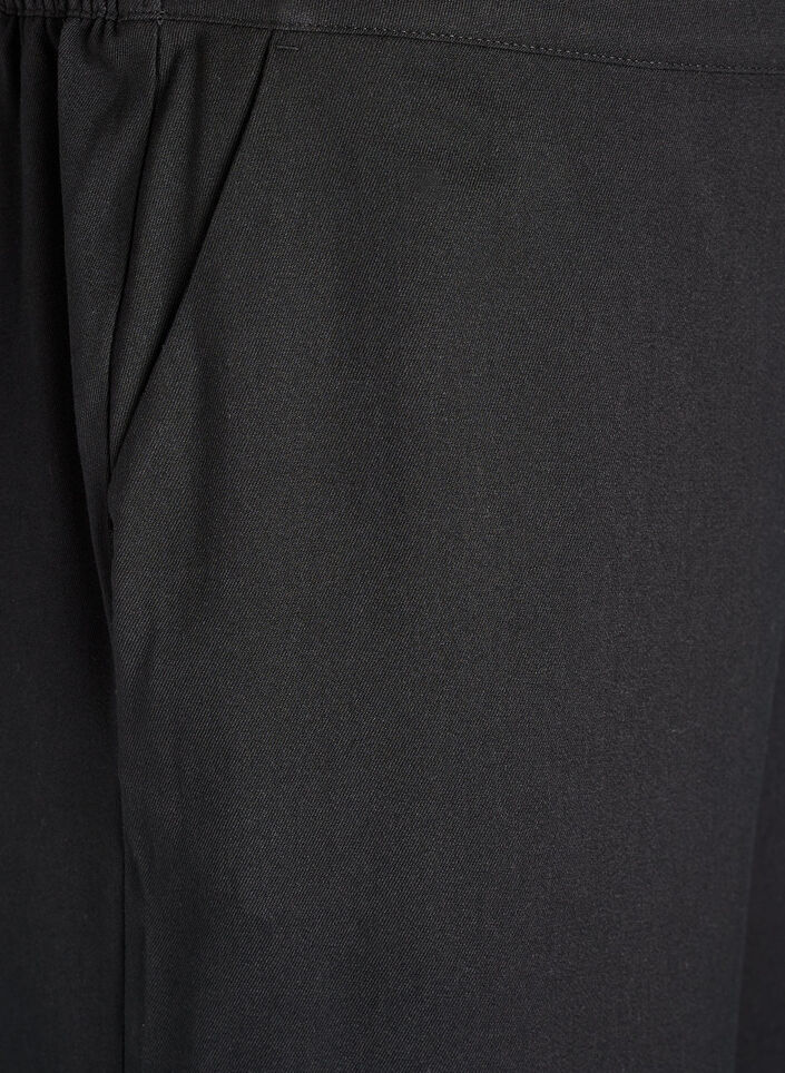 Wijde broek met een hoge taille, Zwart, Packshot image number 2