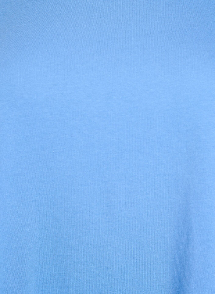 T-shirt met korte mouwen van katoenmix, Blauw, Packshot image number 2