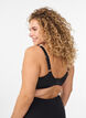Bikinitop met stringdetail, Zwart, Model image number 1