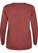 T-shirt met lange mouwen, V-hals en knopen, Bruin, Packshot image number 1