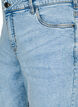 Gecropte Vera jeans met distressed details, Blauw, Packshot image number 2