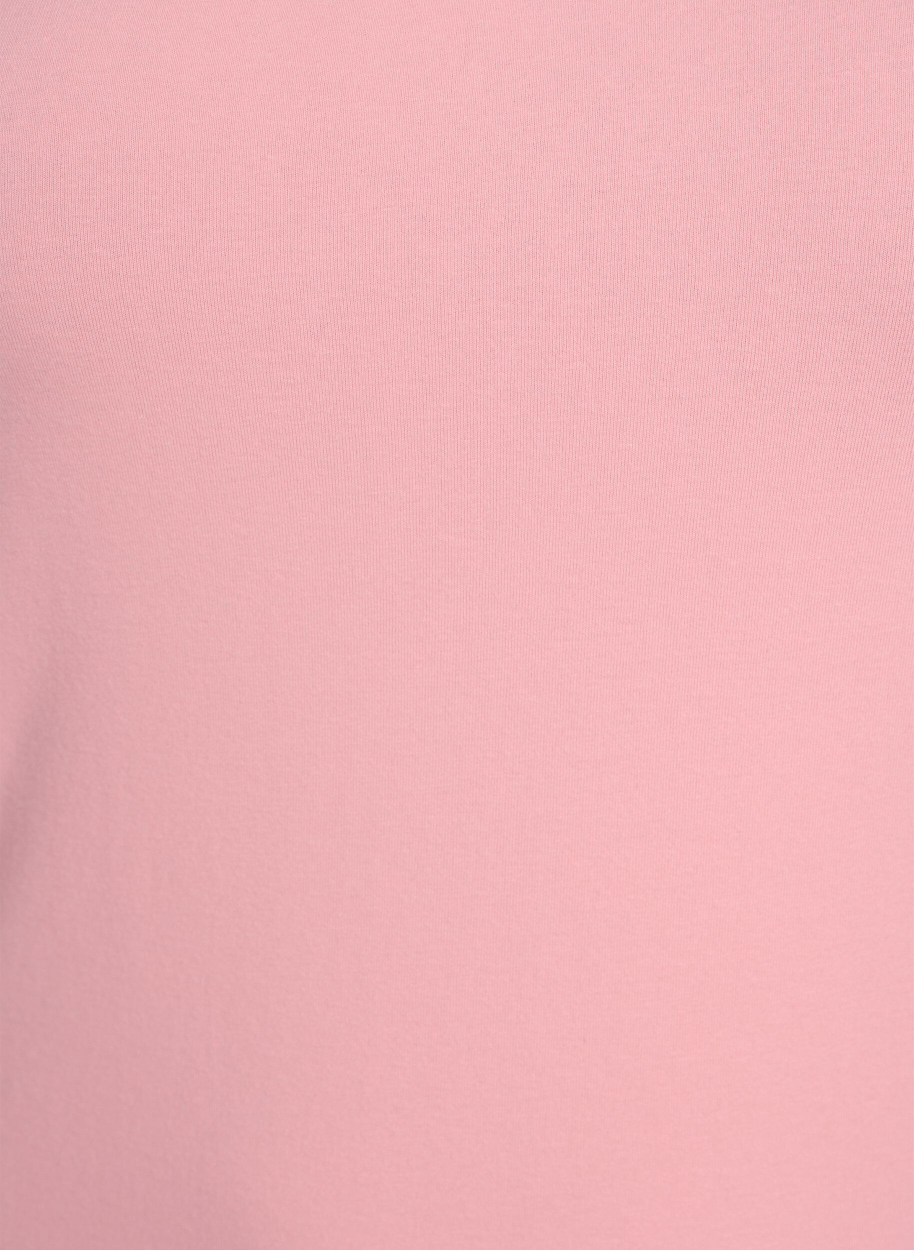 ZizziEffen basic top in katoen, Roze, Packshot image number 2