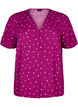 Viscose nachtblouse met hartjesprint, Rood, Packshot image number 0