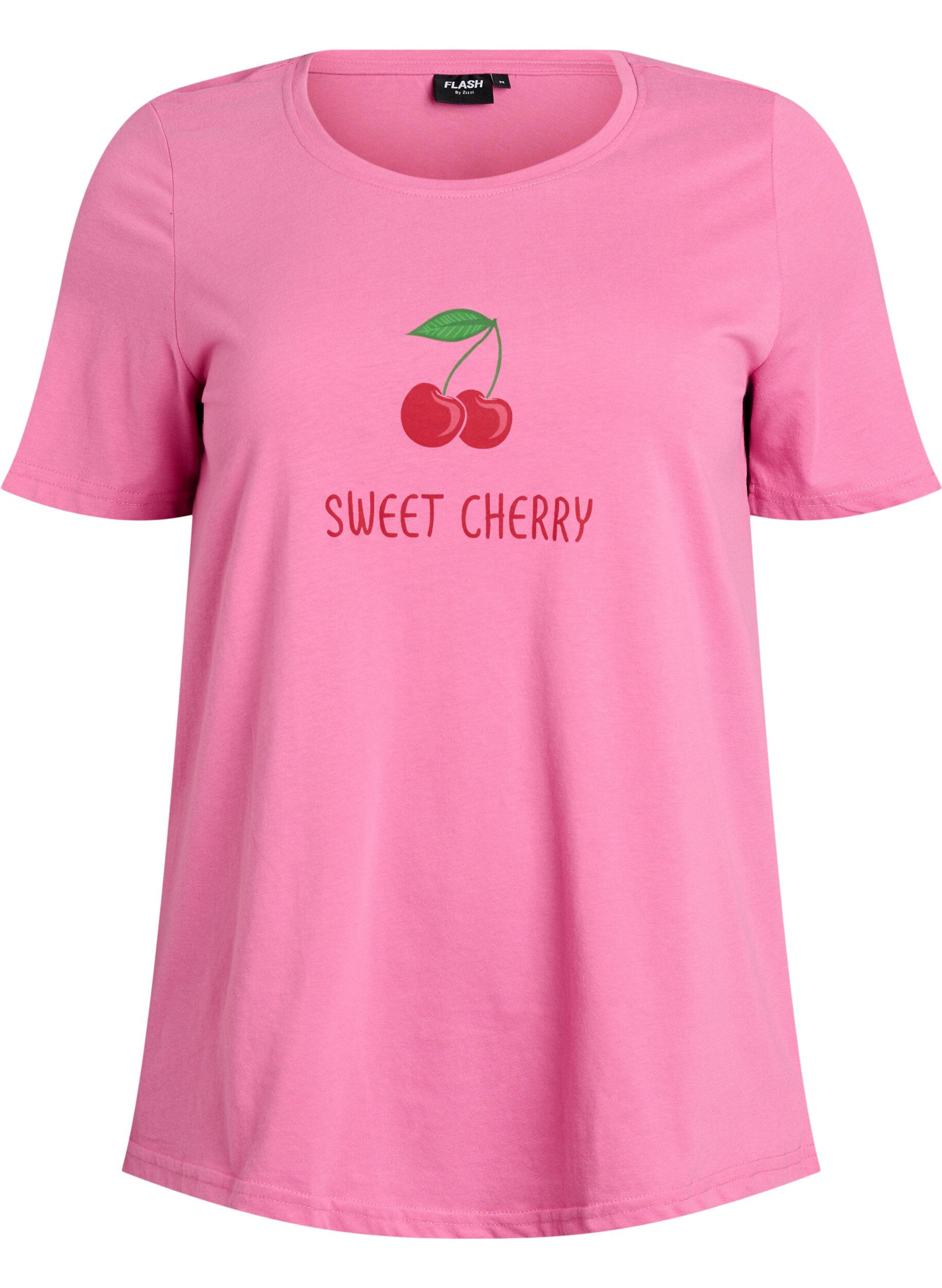 ZizziFLASH - T-shirt met print, Roze, Packshot image number 0