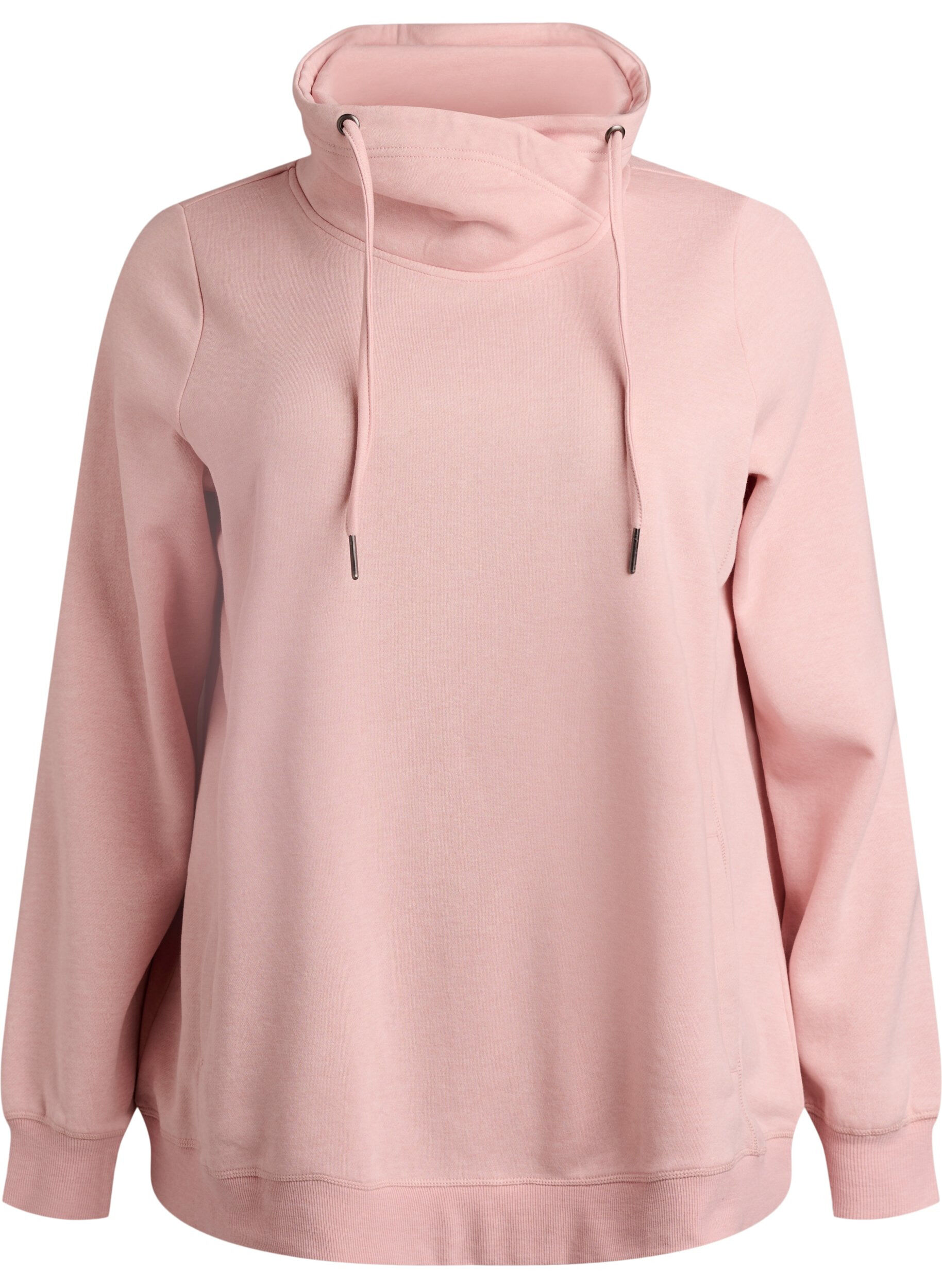 FLASH - Sweatshirt met hoge kraag en zakken