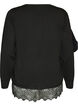 Cardigan met brede kanten zoom, Zwart, Packshot image number 1