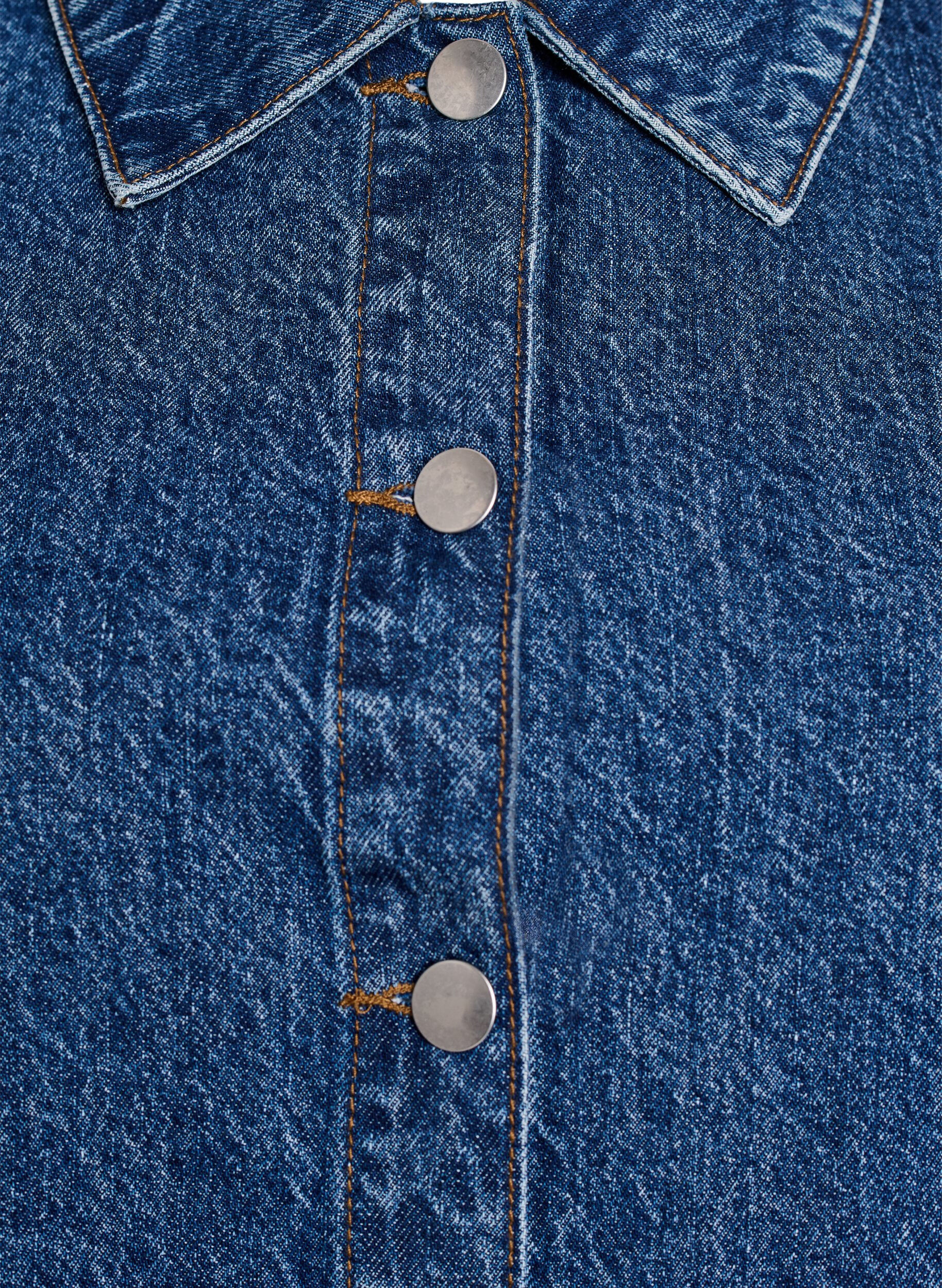 ZizziDenimjas met korte mouwen en knoopsluiting, Blauw, Packshot image number 2