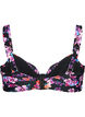 Bikinitop met beugel en patroon, Paars, Packshot image number 1