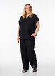 Broek met rechte pijpen en een hoge taille, Zwart, Model image number 0