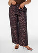 Viscose broek met elastische taille en rechte pijpen, Bruin, Model image number 2