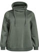 FLASH - Sweatshirt met hoge kraag en zakken, Groen, Packshot image number 0