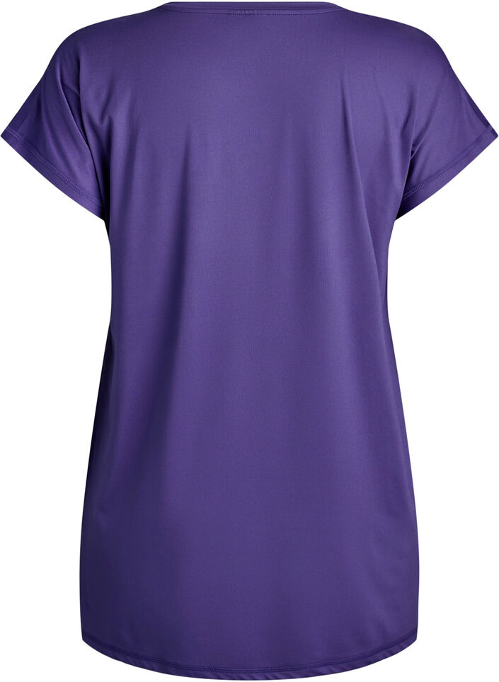 Lang trainings T-shirt, Paars, Packshot image number 1