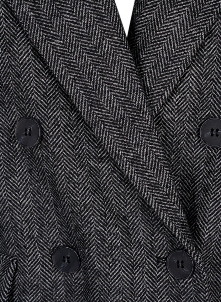 Blazer van wolmix met zakken, Dark Grey Melange, Packshot image number 3