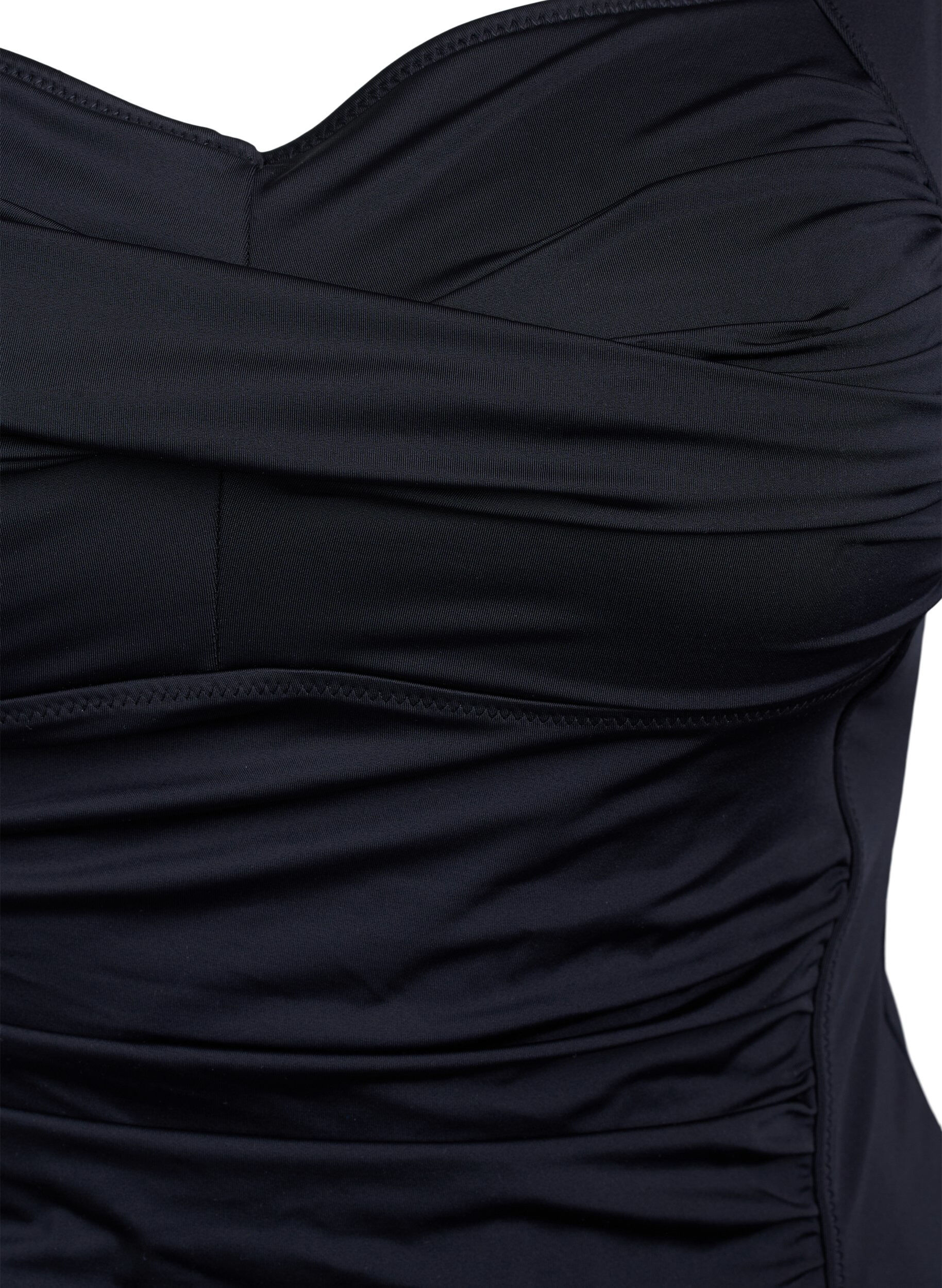 ZizziTankini met draperingen, Zwart, Packshot image number 2