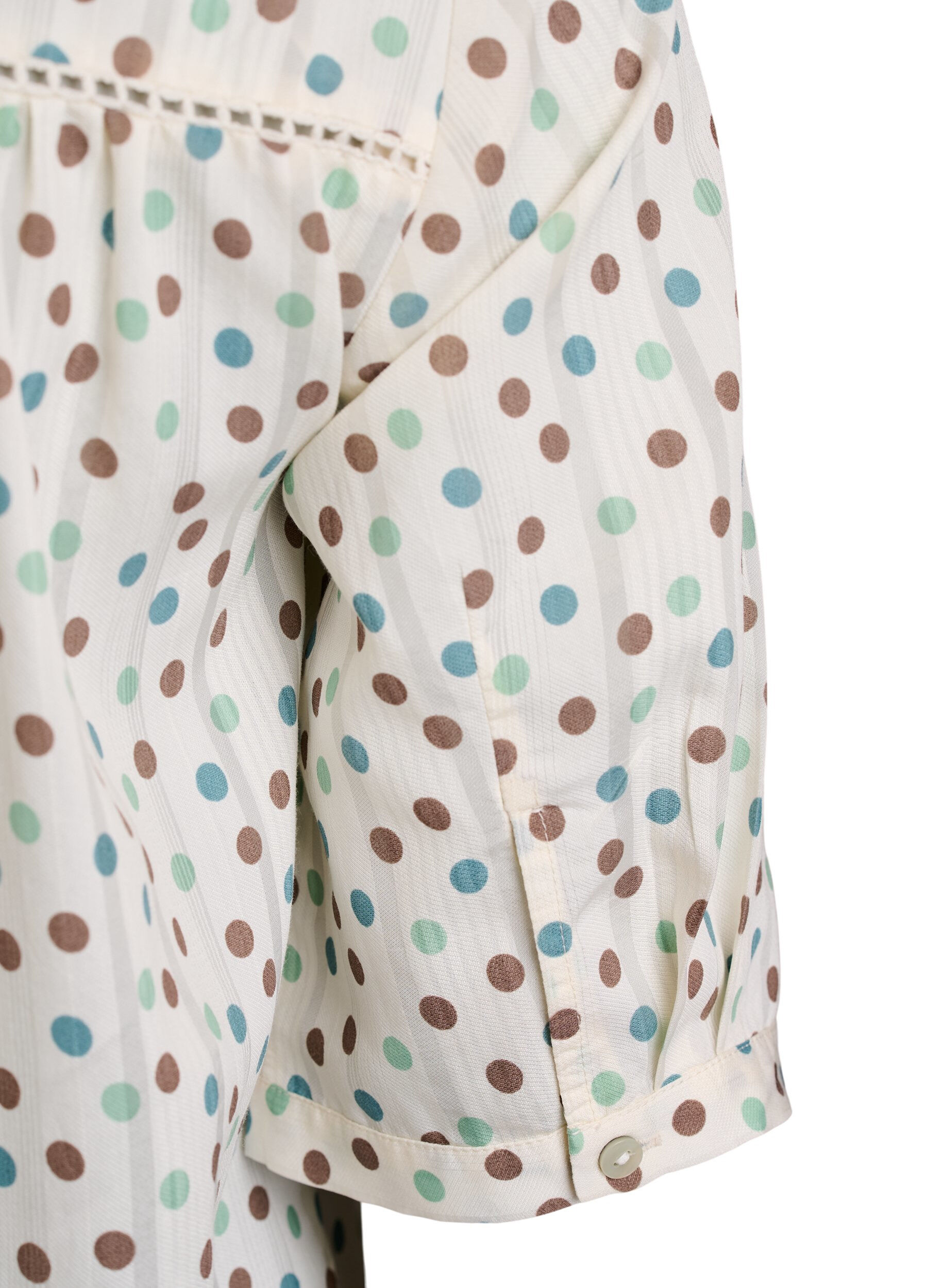 ZizziBlouse met print en 1/2 mouwen, Wit, Packshot image number 3