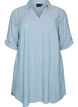 Tuniek van linnen en viscose met A-vorm, Blauw, Packshot image number 0