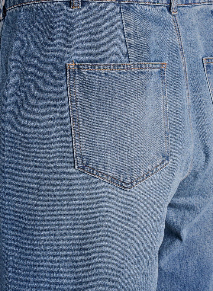High waist barrel jeans, Blauw, Packshot image number 3