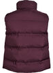 Korte puffer bodywarmer met hoge kraag, Donker Bordeaux, Packshot image number 1