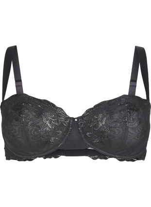 ZizziBalconette behá met beugel en geborduurd kant, Black, Packshot image number 0