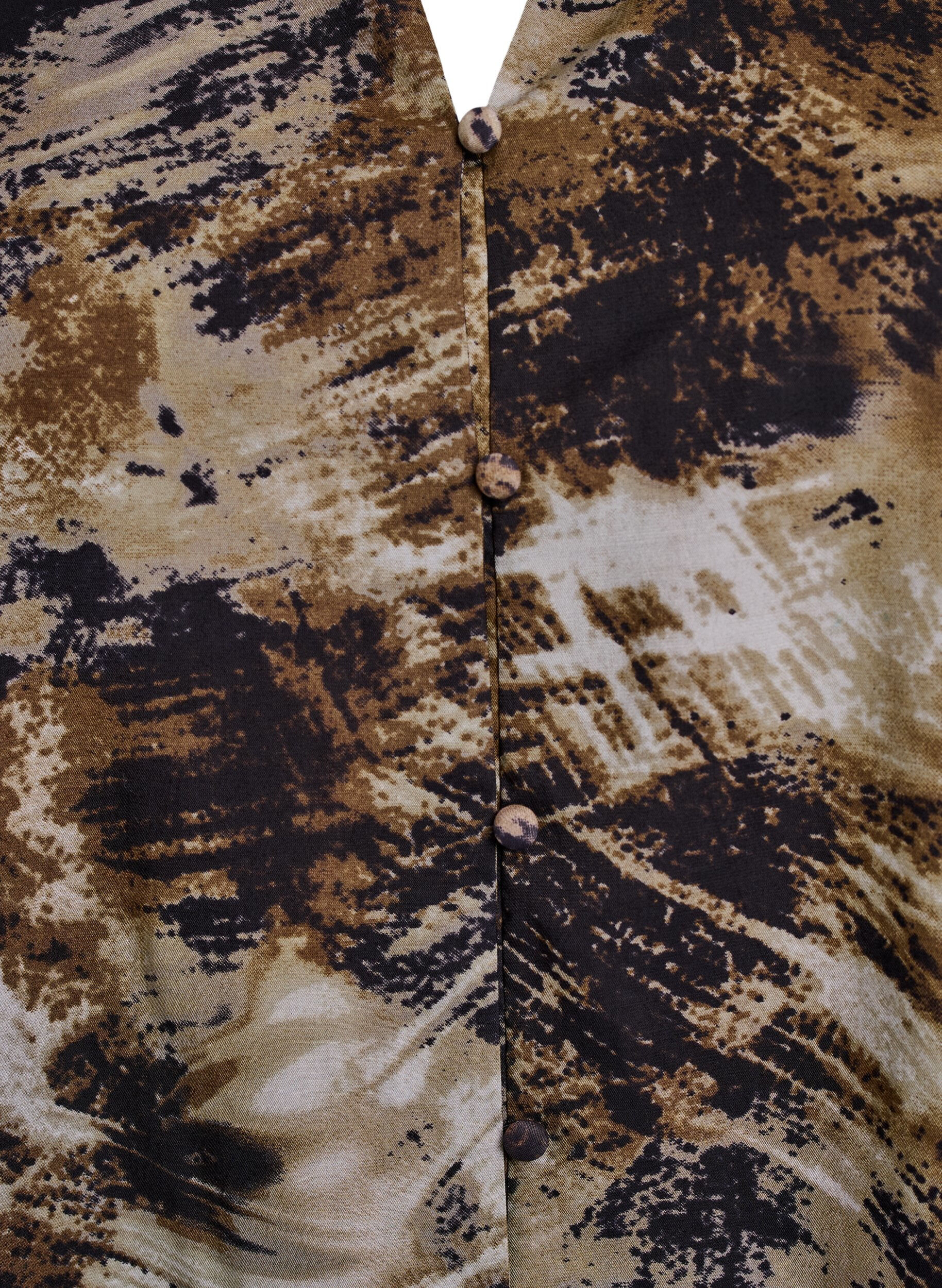 ZizziBedrukte blouse met knopen, Groen, Packshot image number 2