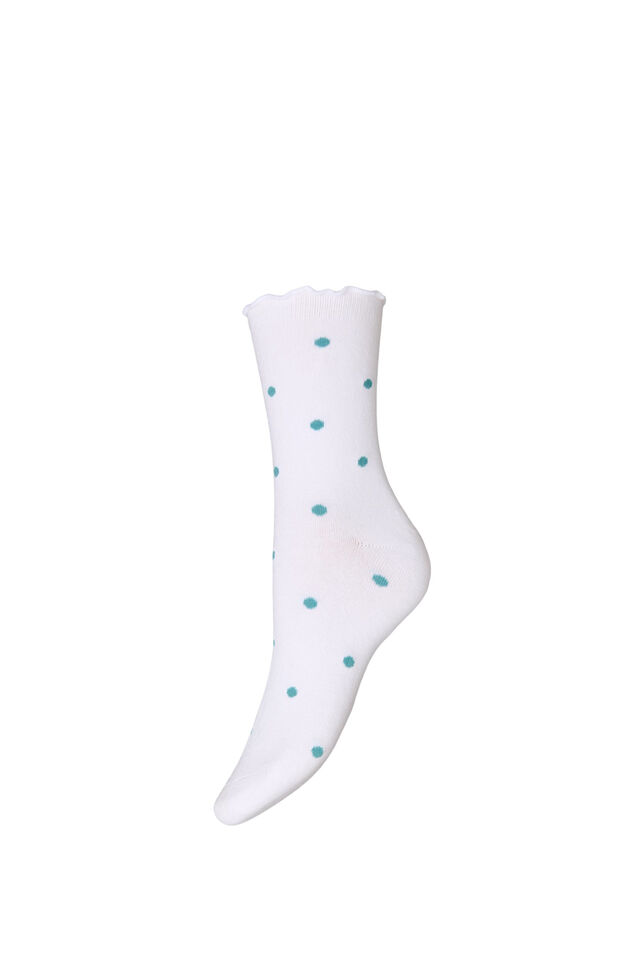Chaussettes en coton &agrave; motifs, Blanc, Packshot image number 0