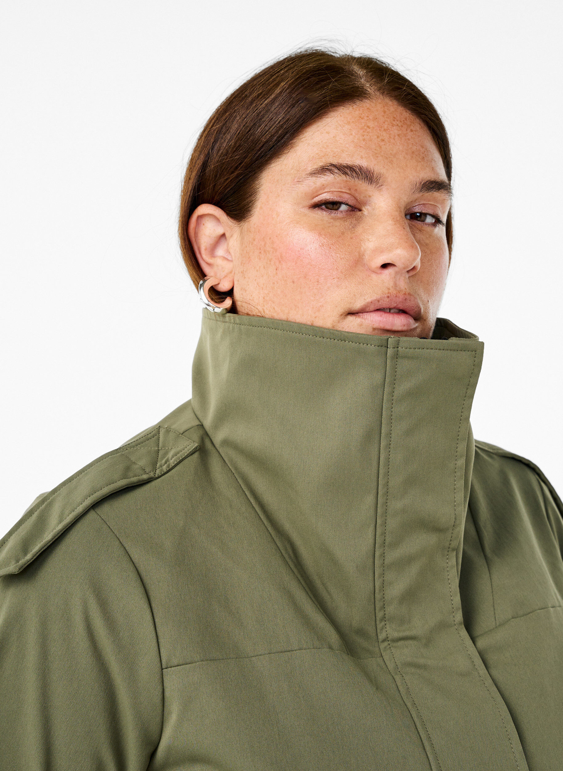 ZizziWaterafstotende parka jas, Groen, Image image number 0