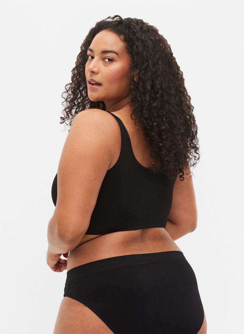 Zachte bh zonder vulling, Zwart, Model image number 2