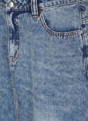 ZizziDenim maxi rok met een voorsplit, Blue Denim washed, Packshot image number 2